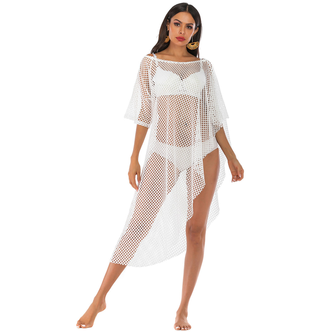 Ladies Elegant Transparent Mesh Swimming Kaftan Lune London