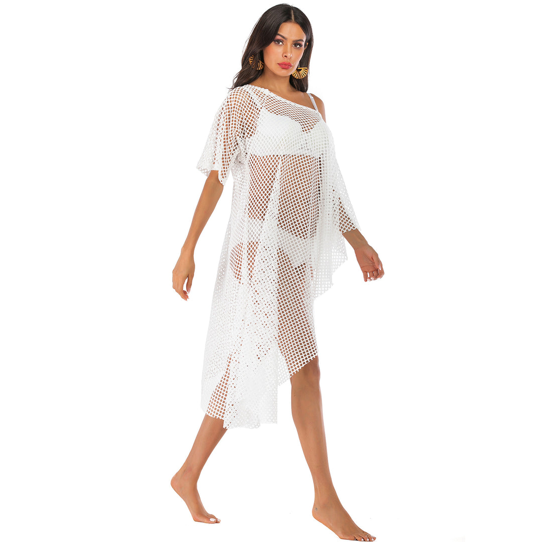 Ladies Elegant Transparent Mesh Swimming Kaftan Lune London
