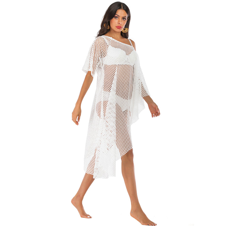 Ladies Elegant Transparent Mesh Swimming Kaftan Lune London