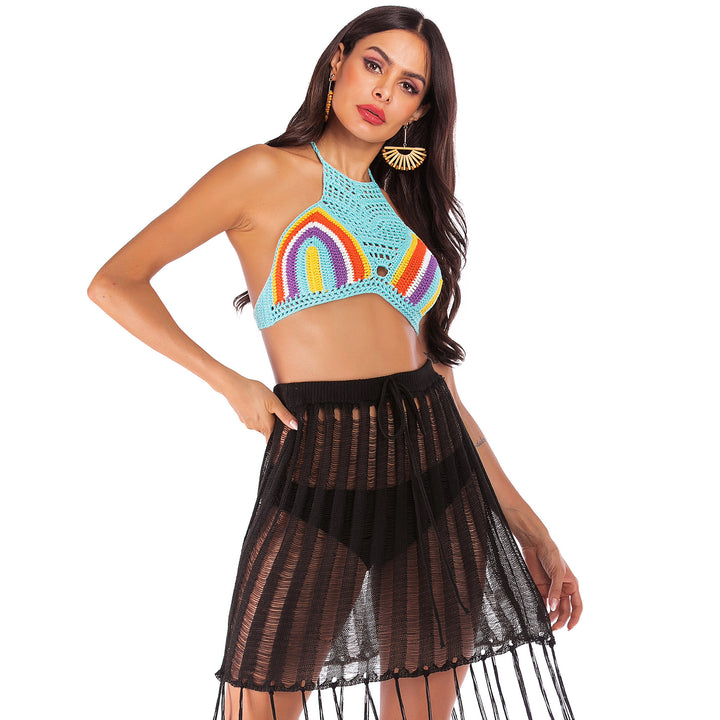 Ladies Crochet Backless Swimsuit Lune London