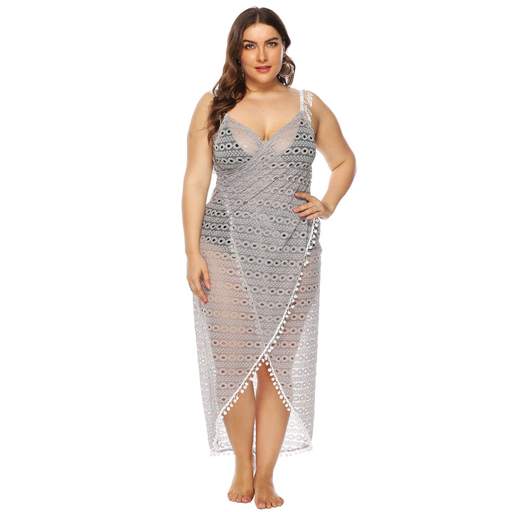 Ladies Elegant Transparent Lace Cover Beach Dress Lune London