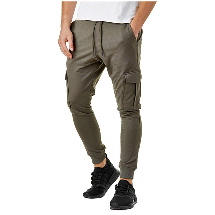 Slim fit cargo pants for men with side pockets and elastic waist Lune London