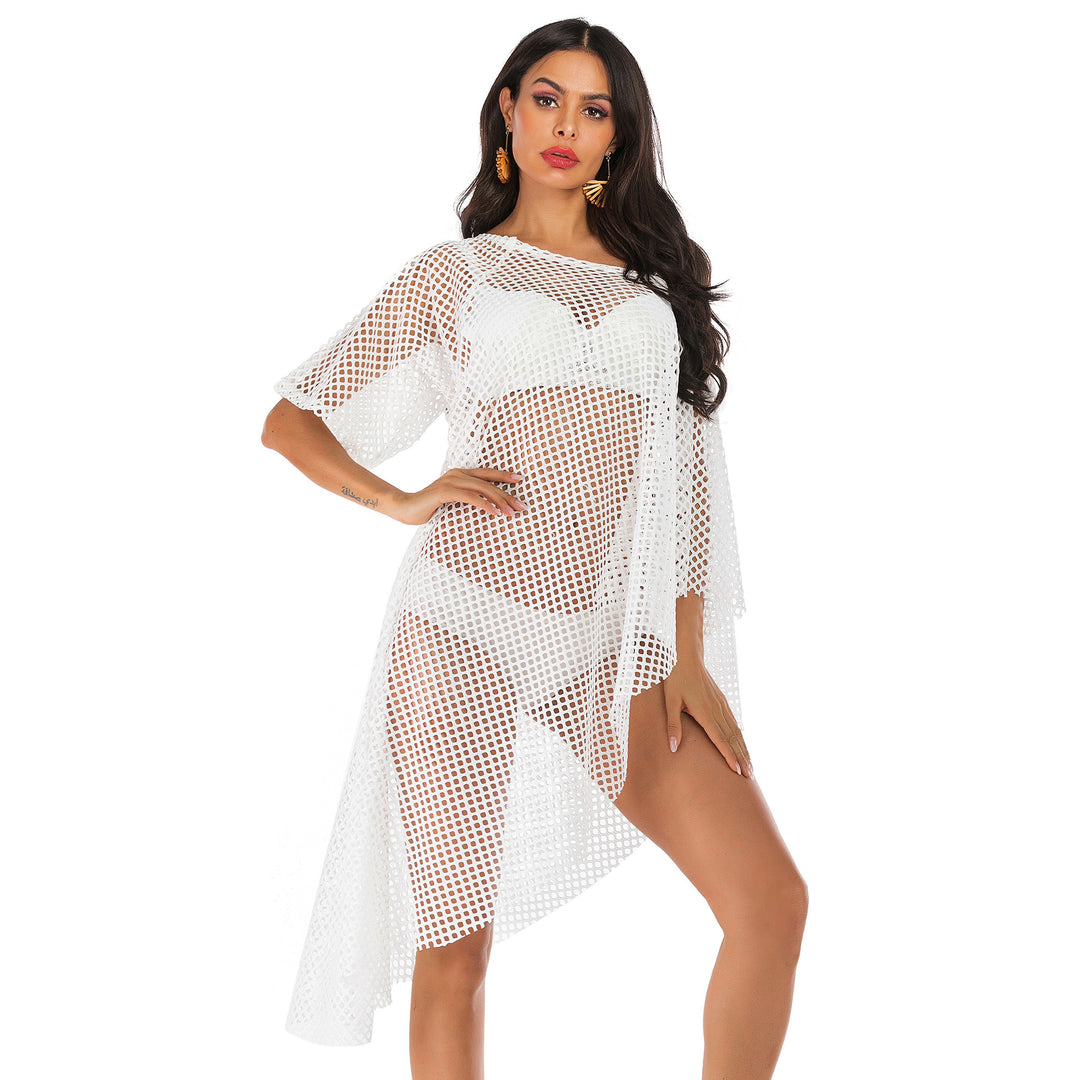 Ladies Elegant Transparent Mesh Swimming Kaftan Lune London