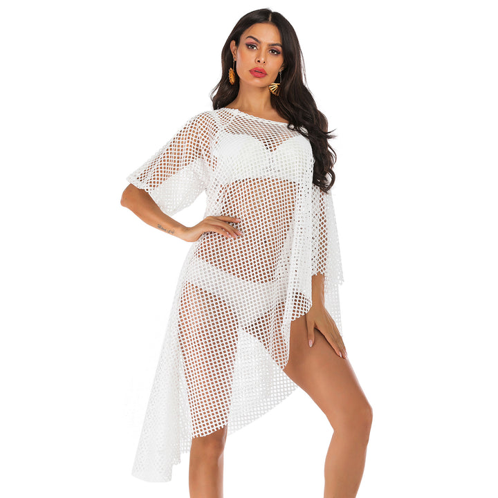 Ladies Elegant Transparent Mesh Swimming Kaftan Lune London