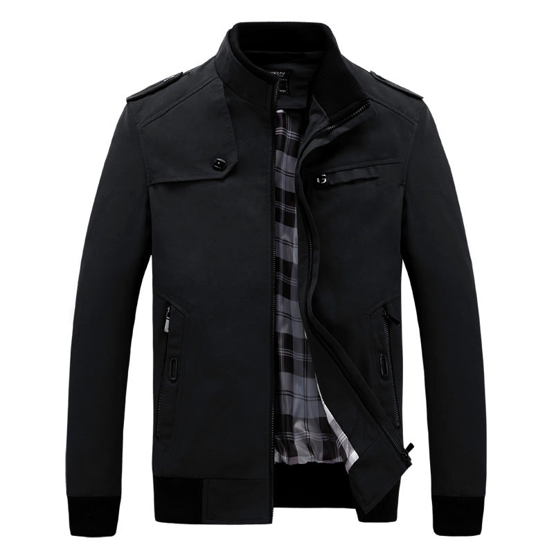 Trendy leisure jacket for men with a practical pocket layout and a high collar Lune London