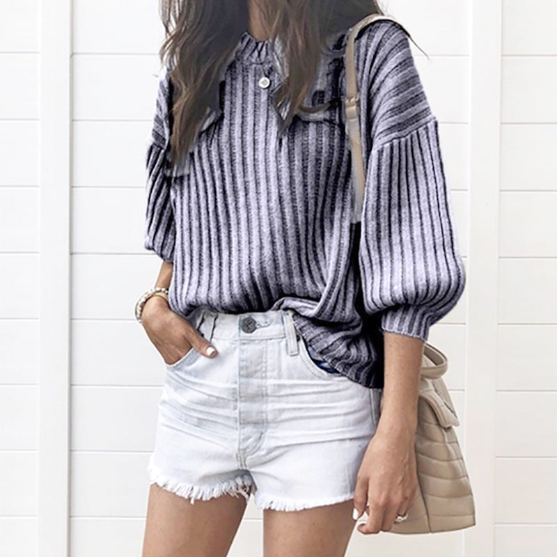 Knit sweater for women with a modern ribbed design and a relaxed fit Lune London