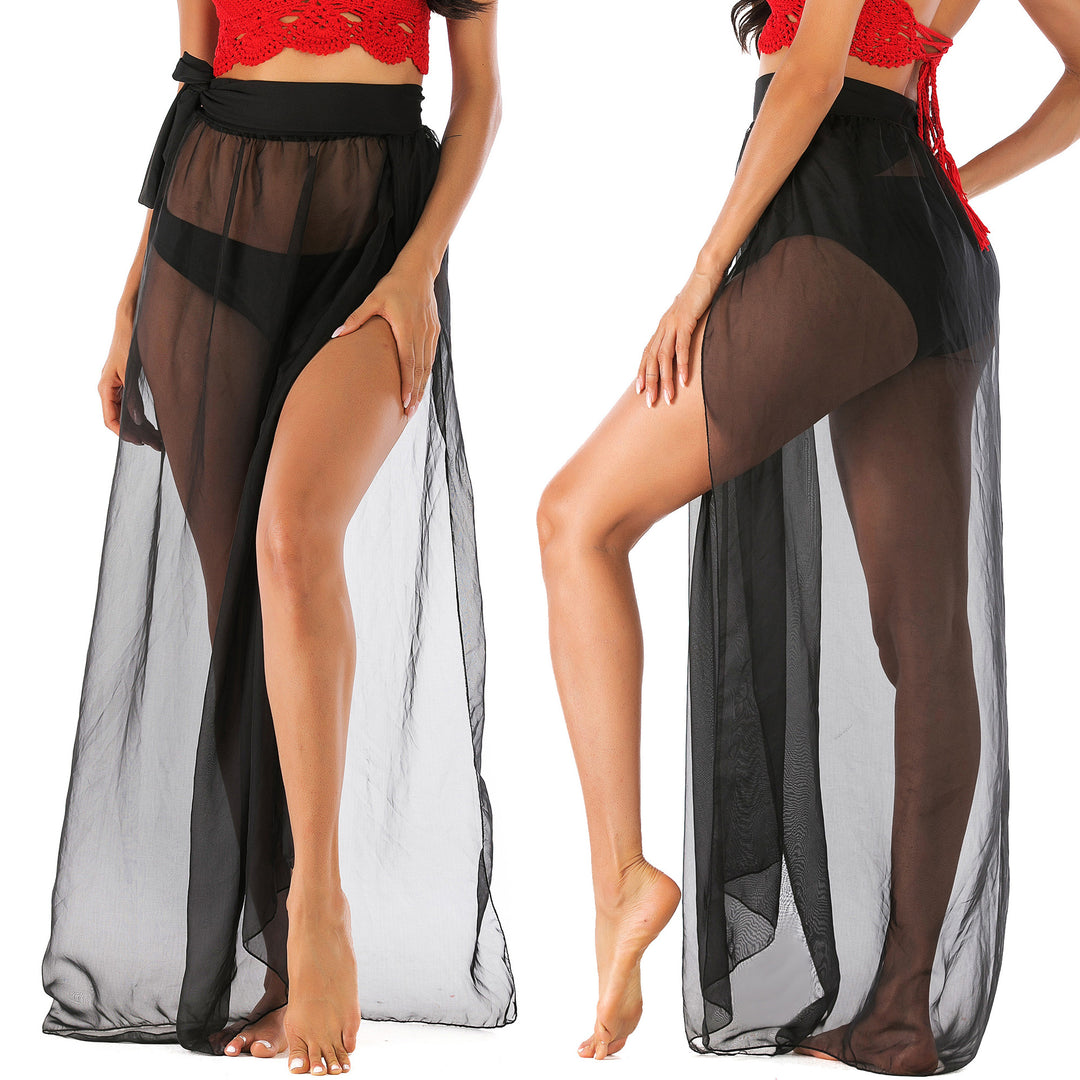 Chic and Style layered transparent maxi skirt ladies