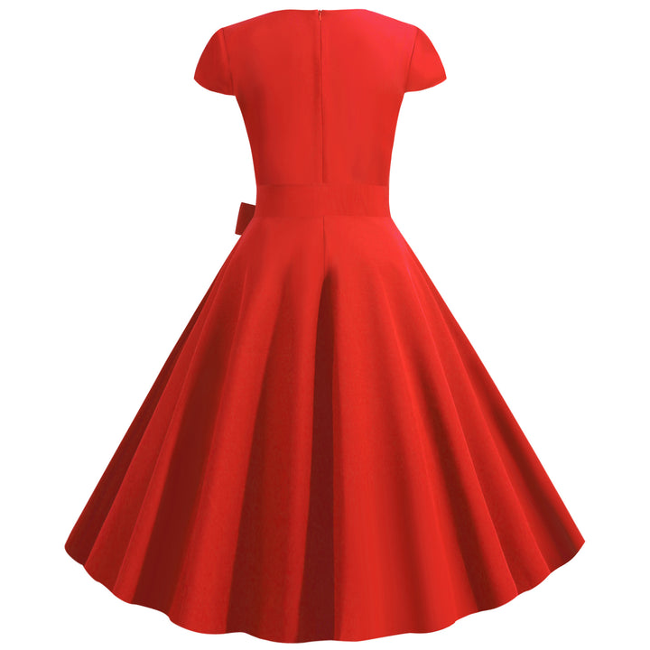 Robe de soirée femme avec jupe large et nœud élégant Chic & Stil