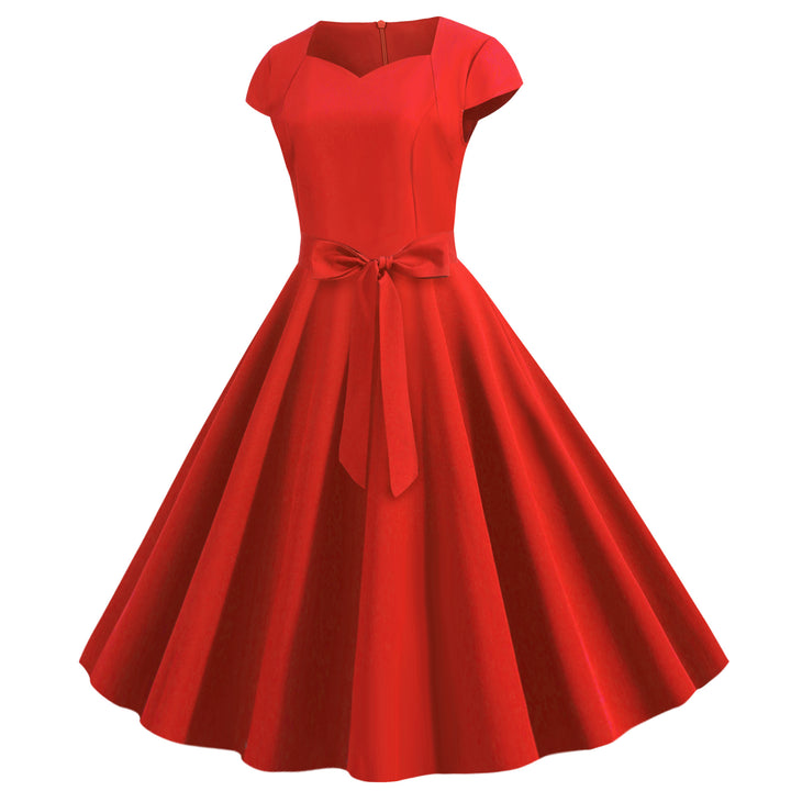 Robe de soirée femme avec jupe large et nœud élégant Chic & Stil