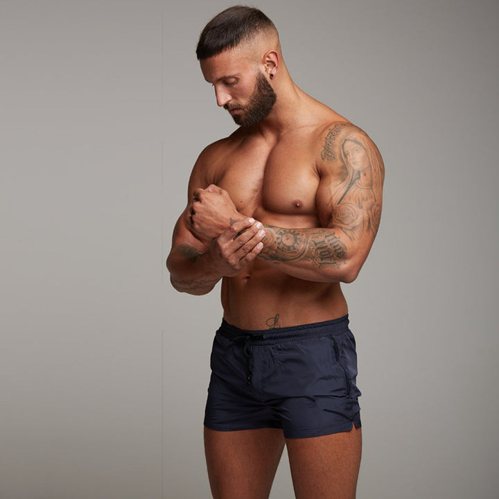 Shorts de bain pour hommes à séchage rapide avec poches zippées pratiques Lune London