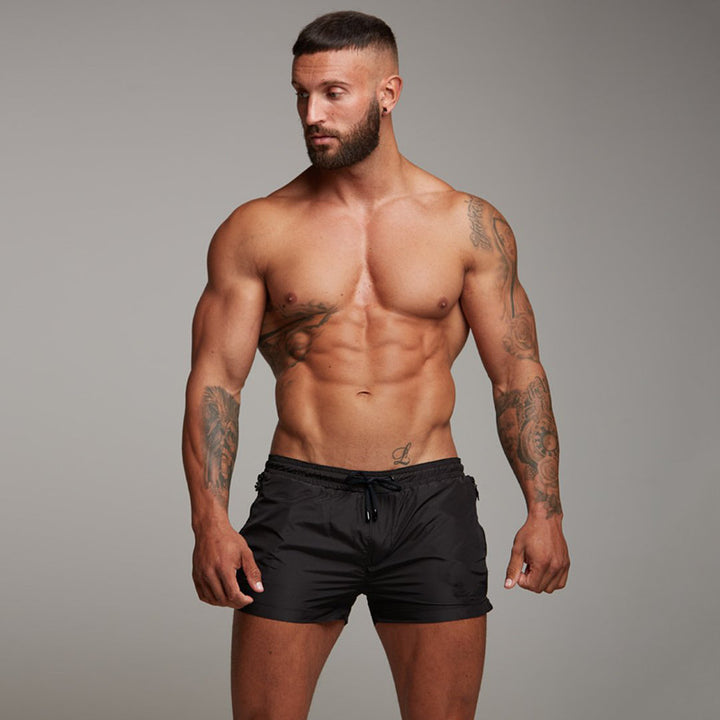Shorts de bain pour hommes à séchage rapide avec poches zippées pratiques Lune London