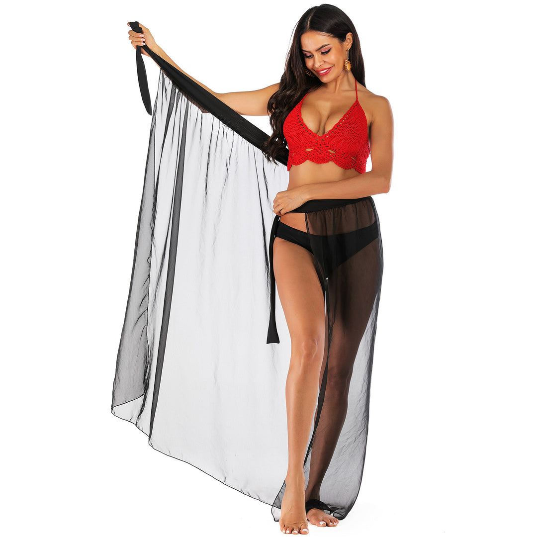 Chic and Style layered transparent maxi skirt ladies