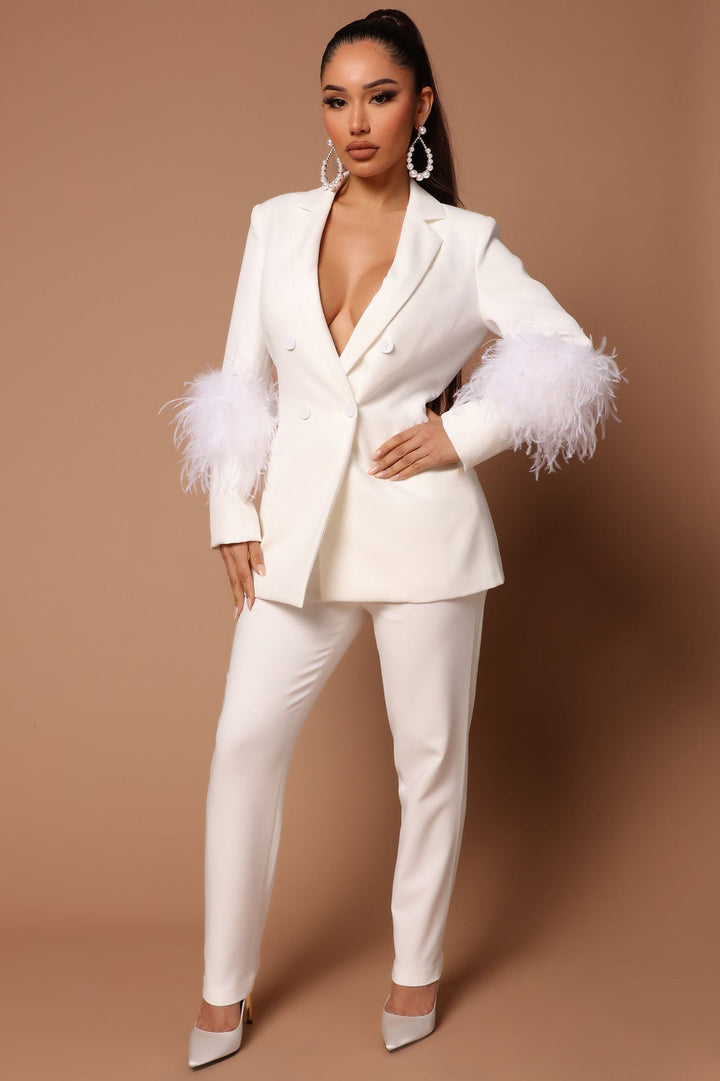 Lune London | Two-piece ostrich fur lapel for women