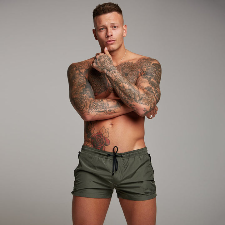 Shorts de bain pour hommes à séchage rapide avec poches zippées pratiques Lune London