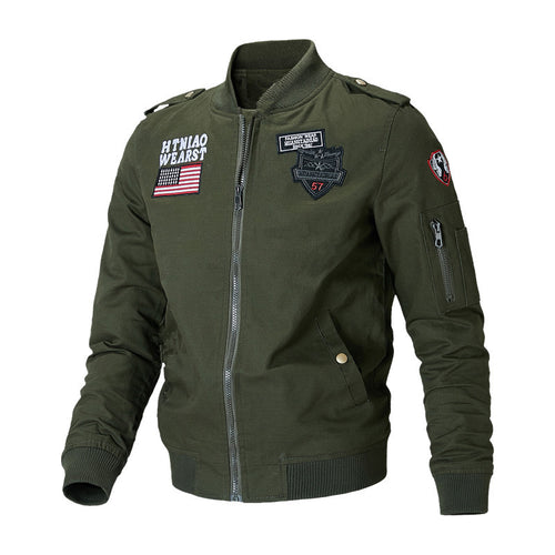 Comfortable bomber jacket for men with individual patches Lune London