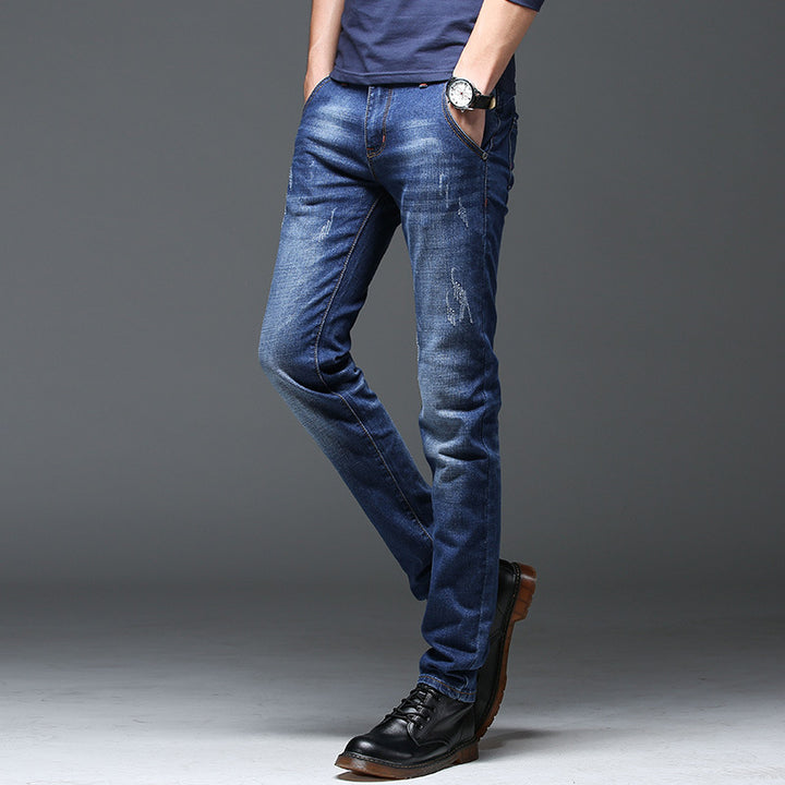 Slim-fit jeans for men with trendy distressed details Lune London