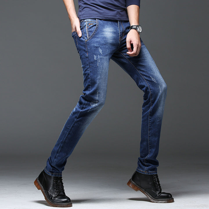 Slim-fit jeans for men with trendy distressed details Lune London