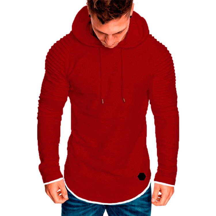 Stylish men's hoodie with structured sleeves and a longer fit Lune London