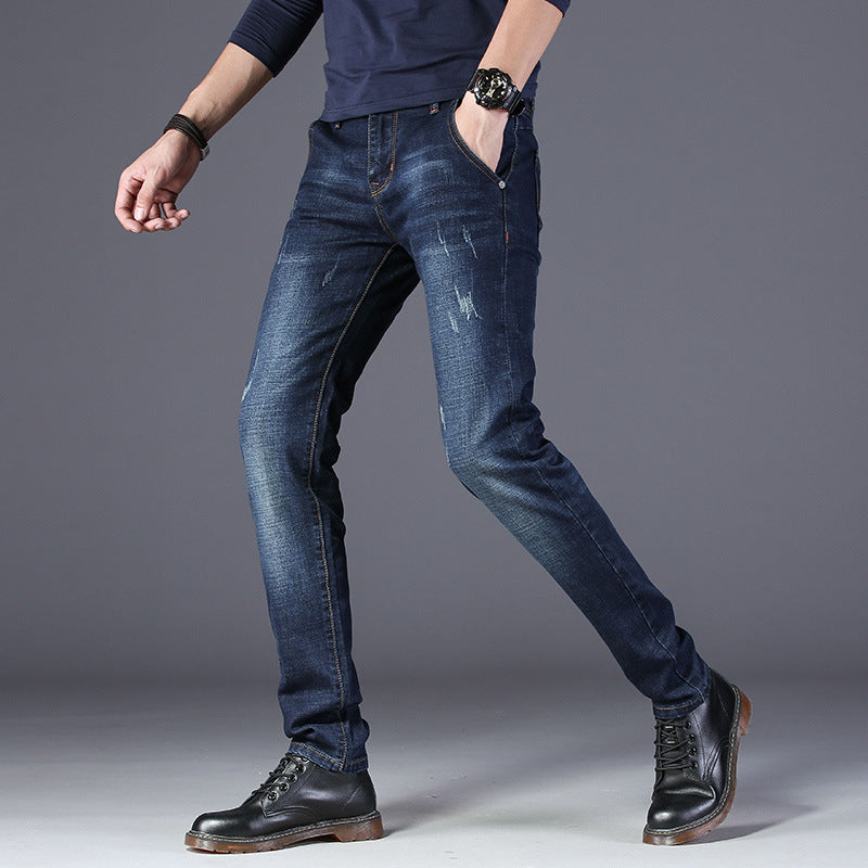 Slim-fit jeans for men with trendy distressed details Lune London