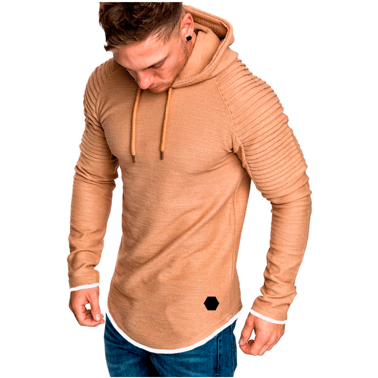 Stylish men's hoodie with structured sleeves and a longer fit Lune London