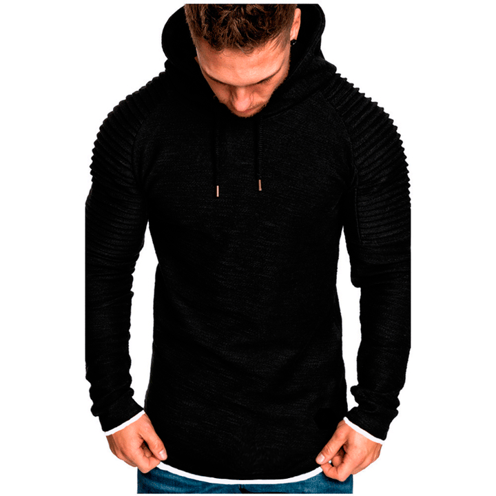 Stylish men's hoodie with structured sleeves and a longer fit Lune London