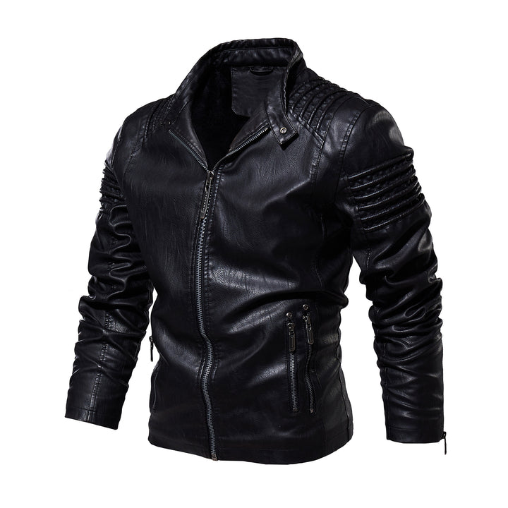 Leather jacket for men with structured shoulders Lune London