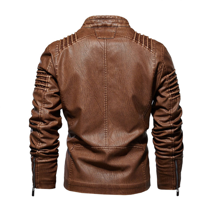 Leather jacket for men with structured shoulders Lune London