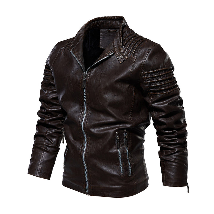 Leather jacket for men with structured shoulders Lune London