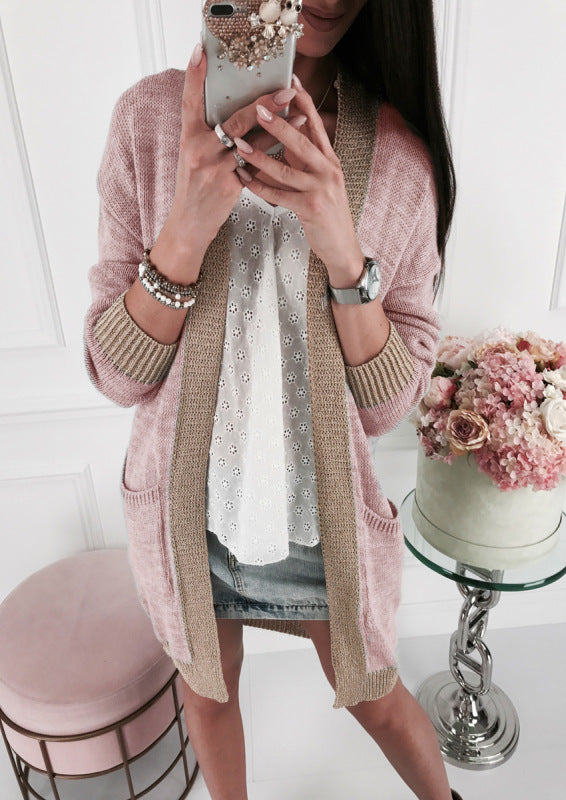 long-sleeve sweater for women with noble contrasting details Lune London