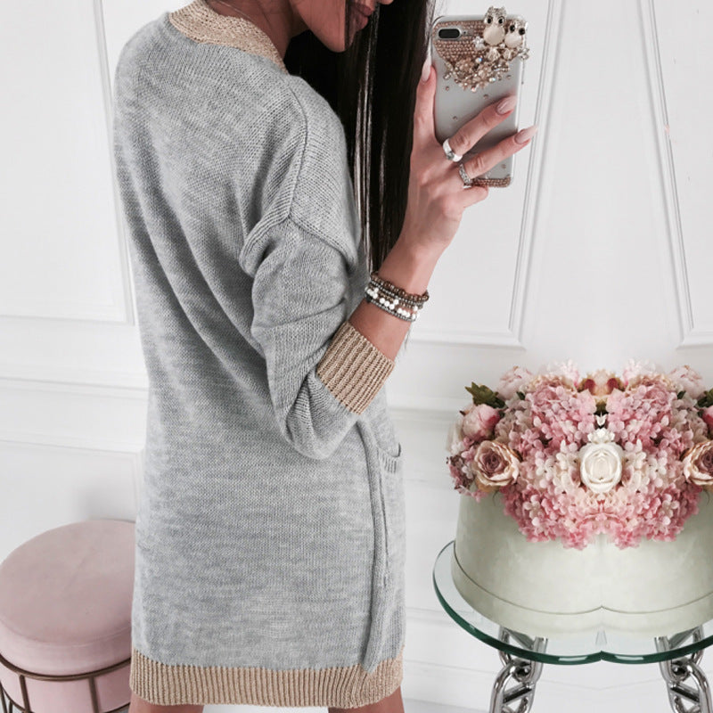long-sleeve sweater for women with noble contrasting details Lune London