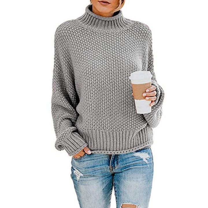 Chunky knit sweater for women with high collar and relaxed fit Lune Londonl 1758151575