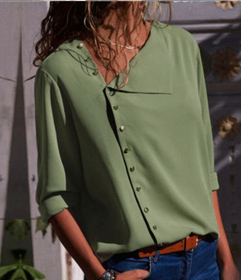 Trendy women's blouse with button details Lune London