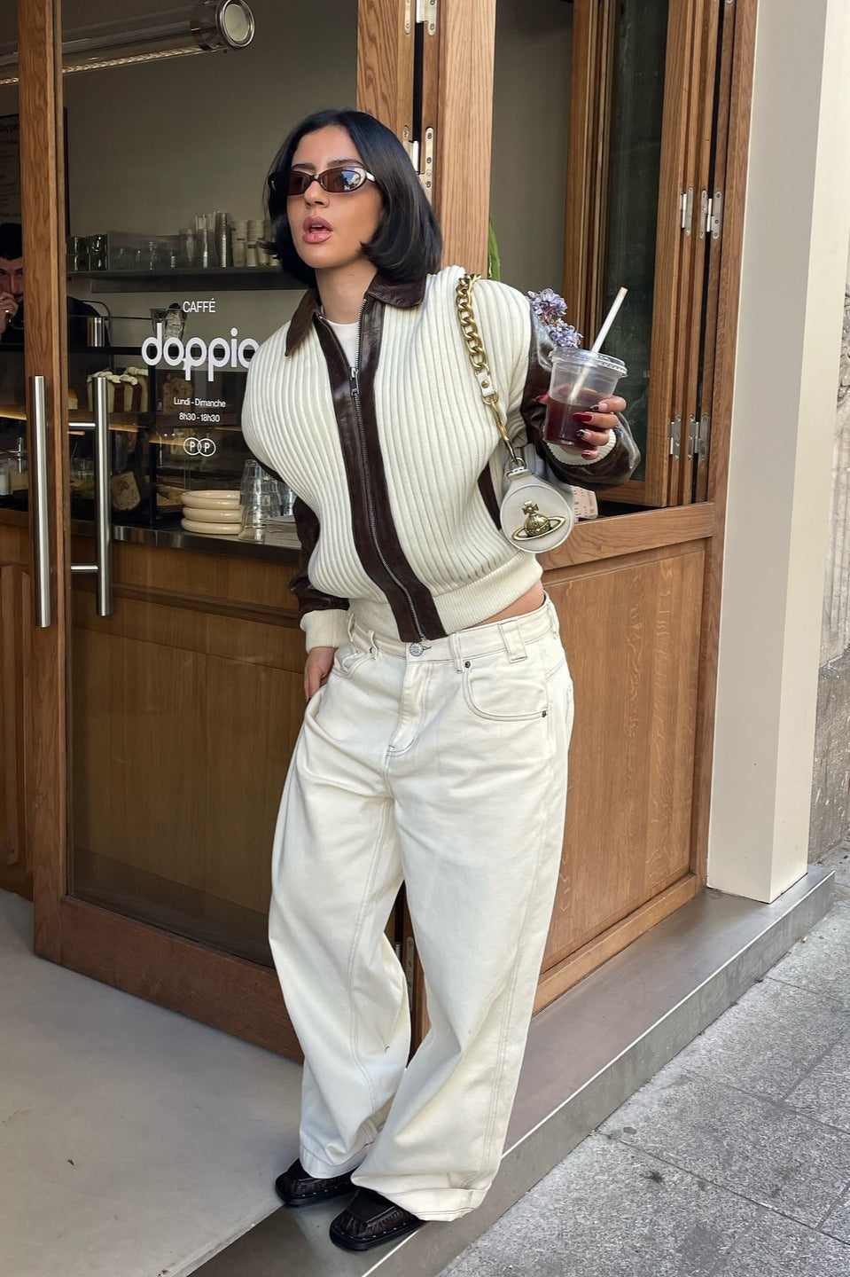 Lune London | Sleeve Knit and Leather Jacket