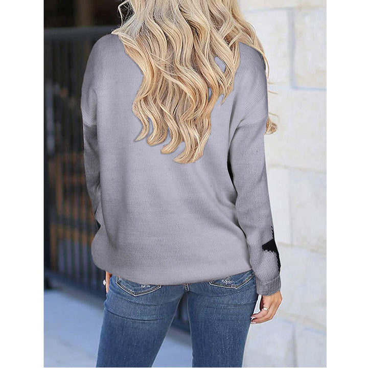 Pull en tricot pour femmes avec design d'étoile et matériau doux Chic & Stil
