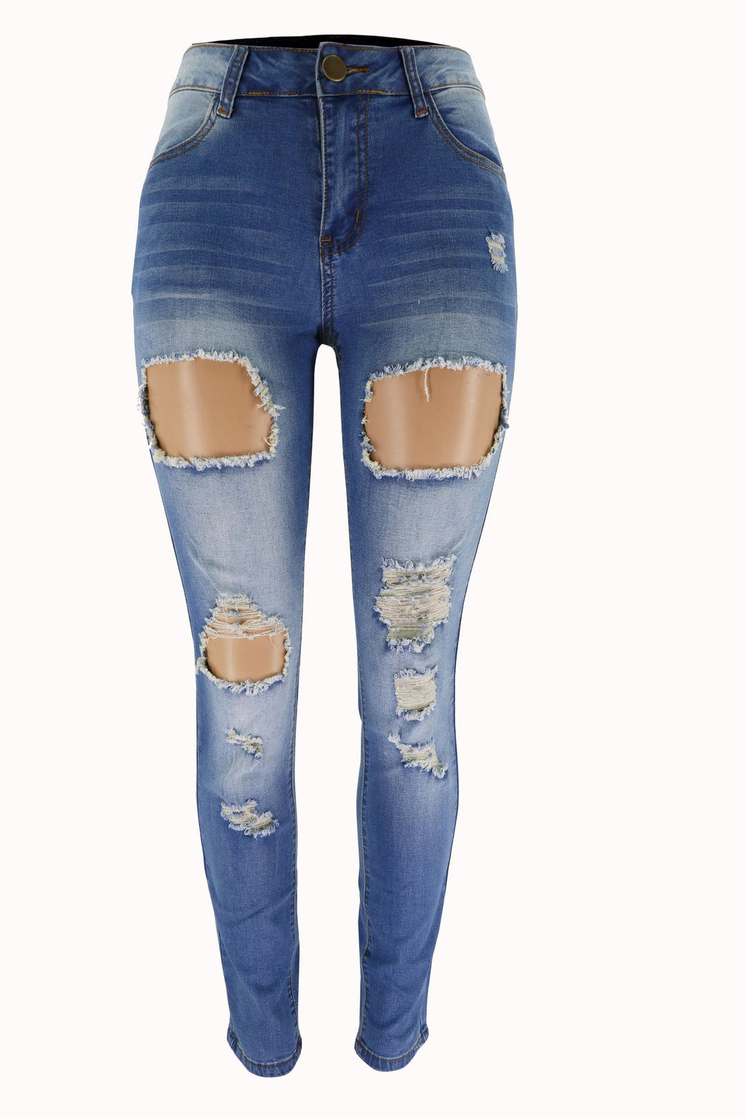Skinny jeans for women with stylish distressed details Lune London