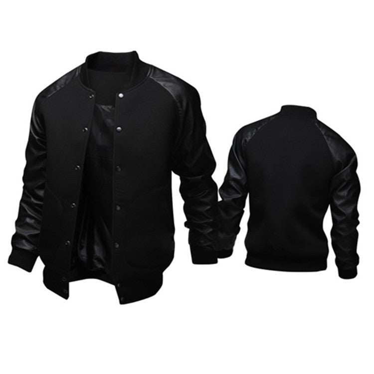 Sporty bomber jacket for men with high-quality leather panels Lune London
