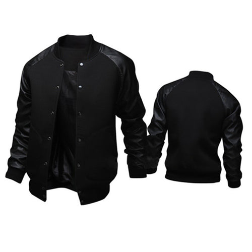Sporty bomber jacket for men with high-quality leather panels Lune London