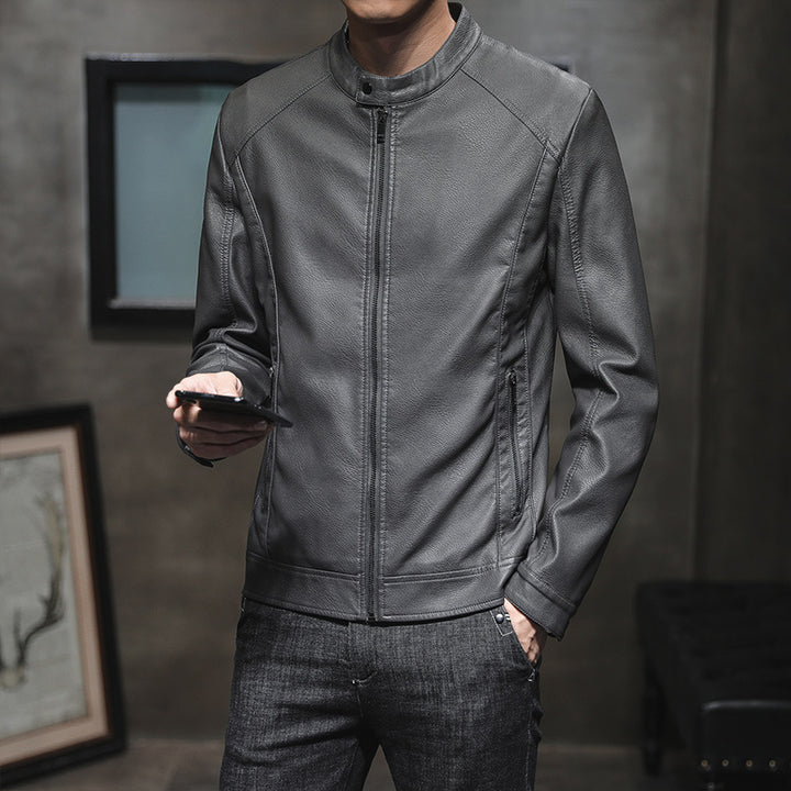 Stylish faux leather jacket for men with minimalist designs Lune London