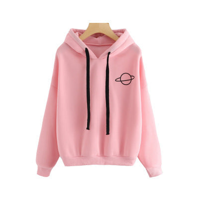 Casual hoodie for women with intergalactic pattern Lune London