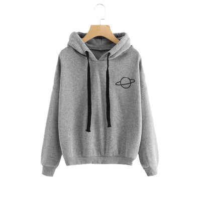 Casual hoodie for women with intergalactic pattern Lune London