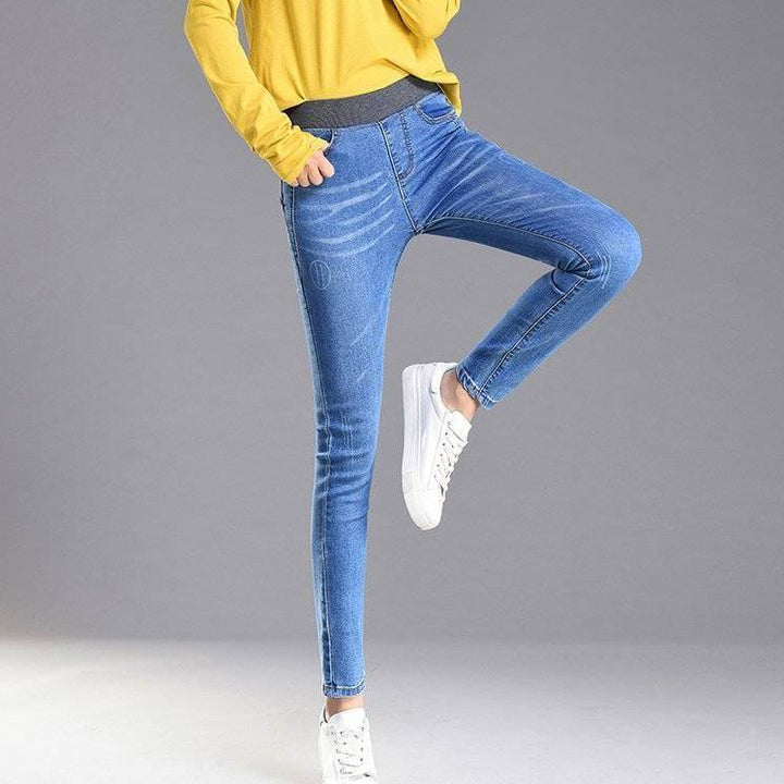 Jeans skinny femmes avec ceinture haute confort Chic & Stil