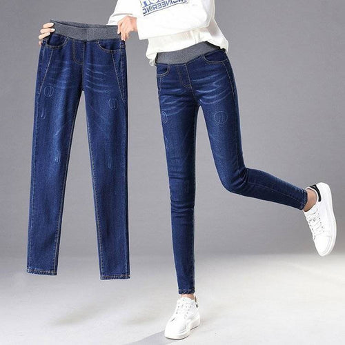 Jeans skinny femmes avec ceinture haute confort Chic & Stil
