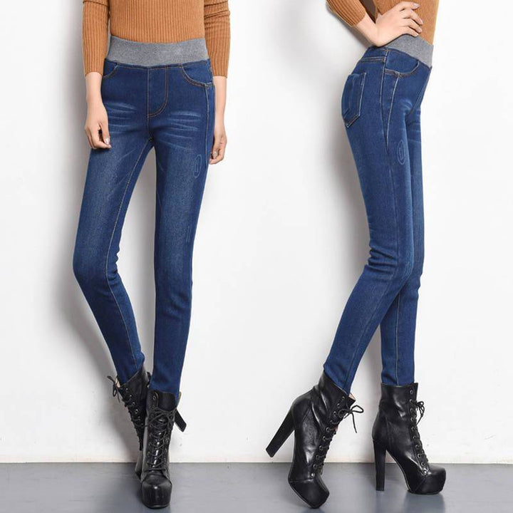 Jeans skinny femmes avec ceinture haute confort Chic & Stil