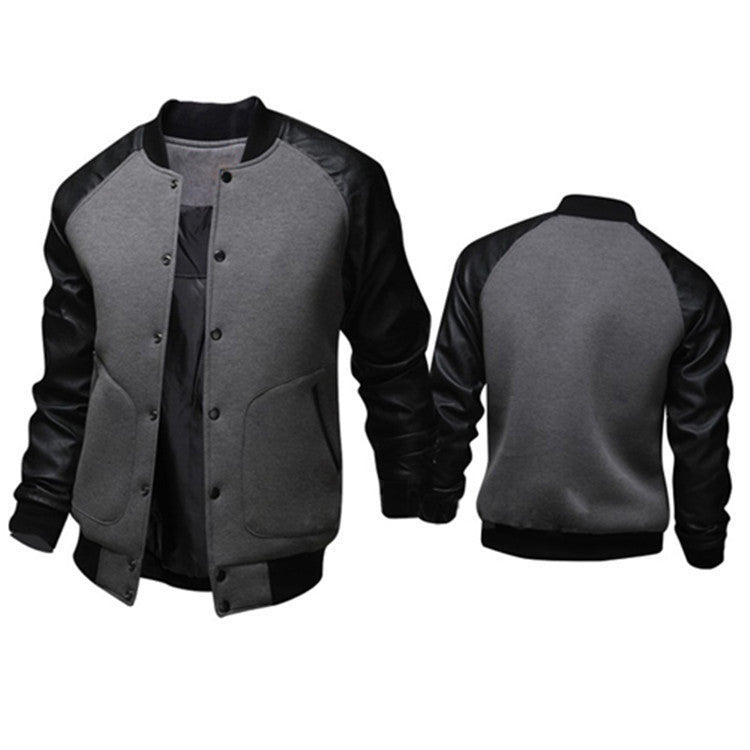 Sporty bomber jacket for men with high-quality leather panels Lune London