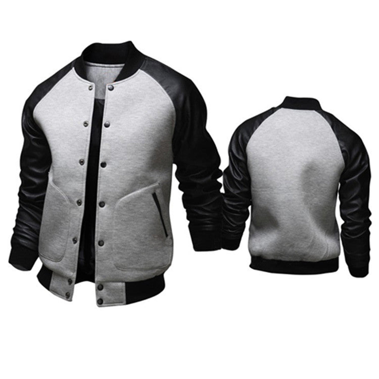 Sporty bomber jacket for men with high-quality leather panels Lune London