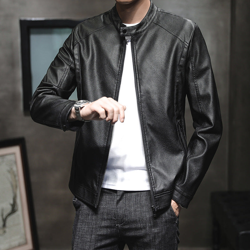 Stylish faux leather jacket for men with minimalist designs Lune London