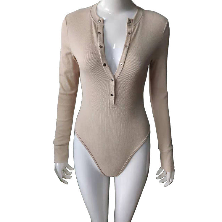 Long sleeve blouse for women with decorative buttons and refined ribbed details Lune London