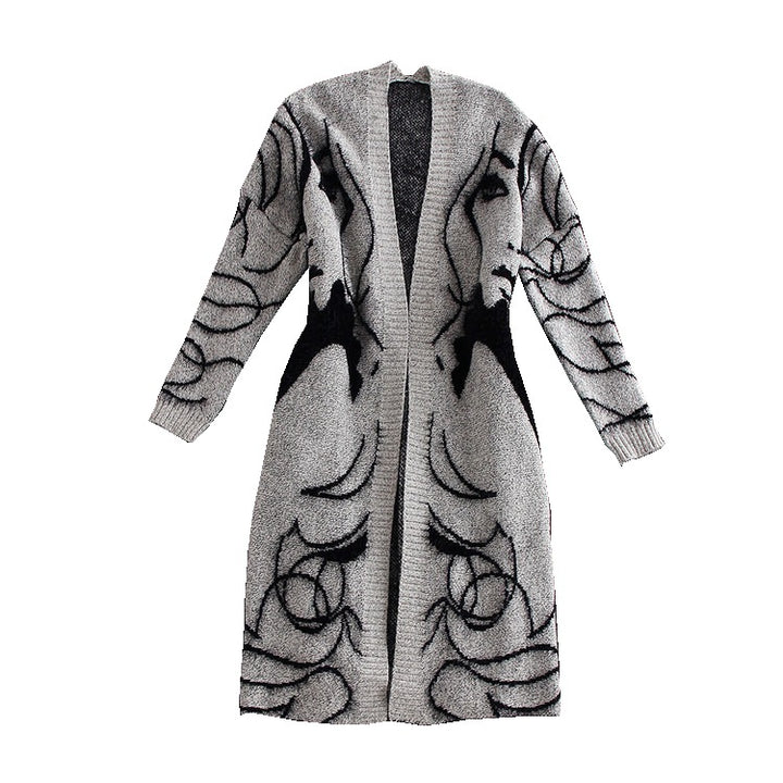 Fashion knitted jacket for women with a unique pattern and a casual fit Lune London