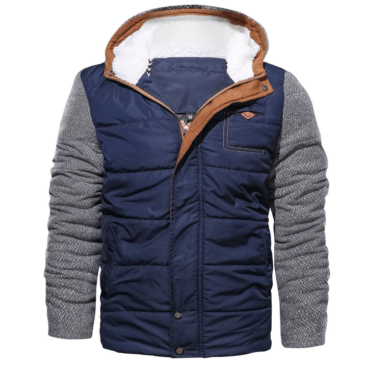 Men's quilted sports jacket with hood and warm inner lining Lune London