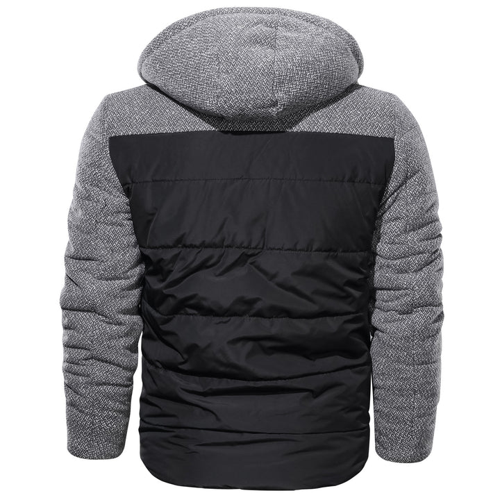 Men's quilted sports jacket with hood and warm inner lining Lune London